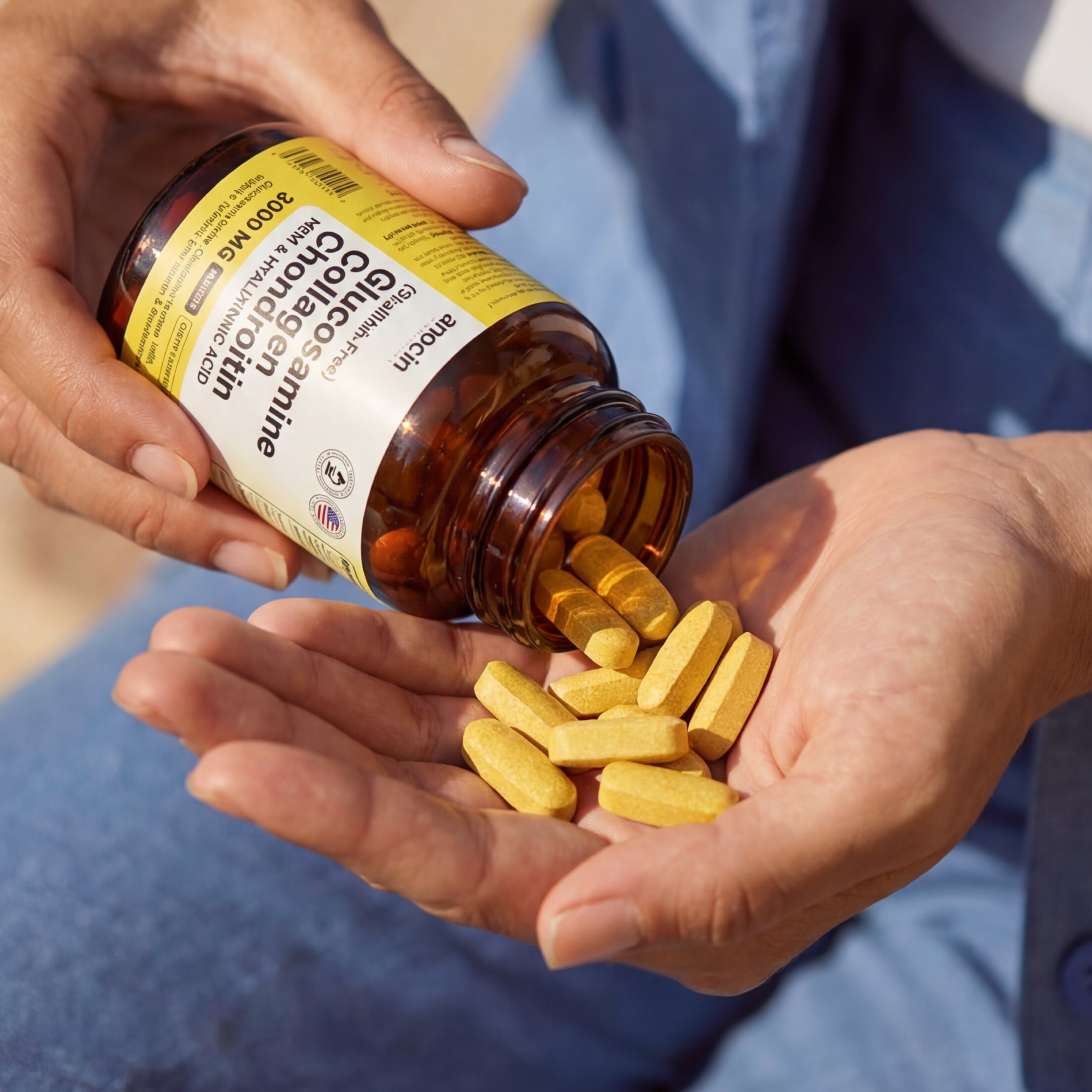 Glucosamine Collagen Chondroitin 3000mg with Turmeric, MSM, Hyaluronic Acid & Boswellia Serrata