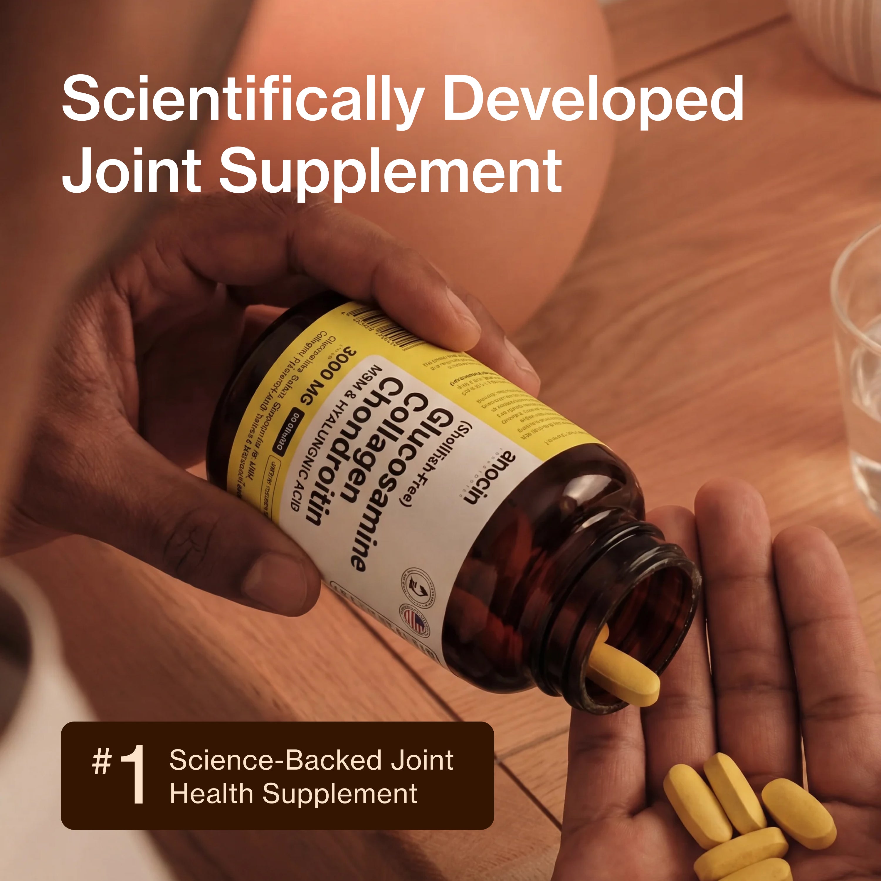 Glucosamine Collagen Chondroitin 3000mg with Turmeric, MSM, Hyaluronic Acid & Boswellia Serrata