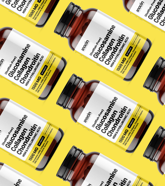 1500 mg Glucosamine, Collagen, Chondroitin, MSM, Hyaluronic Acid & Cur